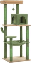 Bol.com Kattenu ClawCastle - Hoge krabpaal voor katten - Katten krabpaal - Hoge krabpaal - Groen - Large aanbieding