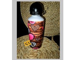 Bedrukte bidon met harten, Bidon, Bedrukte drinkfles, Bidon, Drinkfles, Harten, Moederdag, Cadeau, XLX®