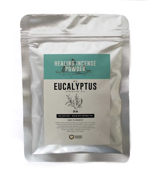 Poudre d'encens curative - Eucalyptus - 50 grammes - Poudre Encens