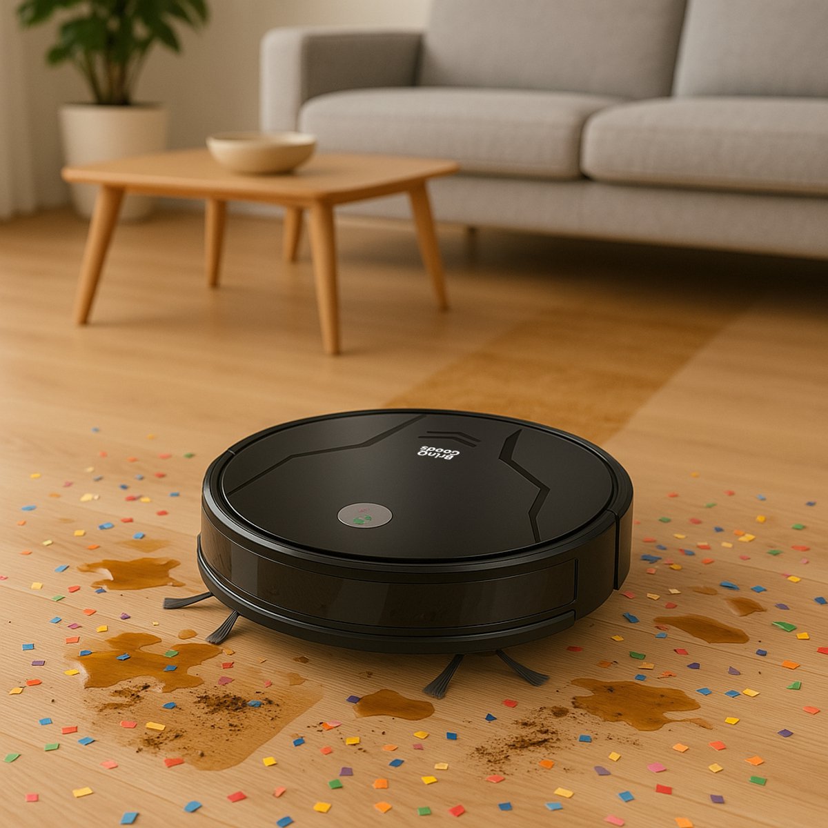 BrinQ Goods - Krachtige Robotstofzuiger Met Dweilfunctie - Met Laadstation - Dweilrobot - Met Afstandsbediening En App - Geschikt voor Huisdieren - Slimme Navigatie — afbeelding 5