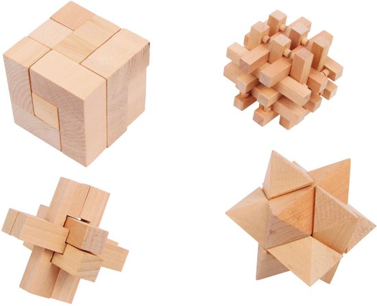 Small Foot - Houten Breinpuzzels, Set van 4