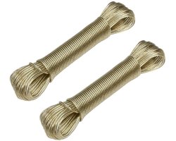 Benson Waslijn incl. 13 knijpers - 2x - elastisch van 190 tot 330 cm - met haken