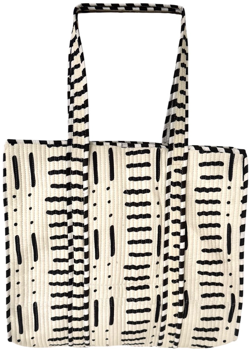 Shoppingbag / Strandtas Kantha Tres Chic 37x48 cm