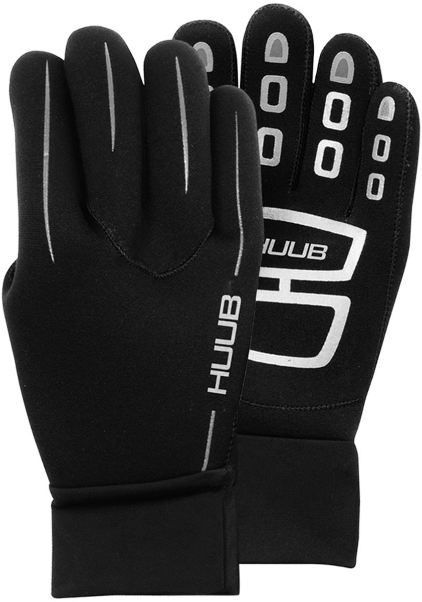 2025 Huub 3mm Wetsuit Swim Gloves - Black / Silver