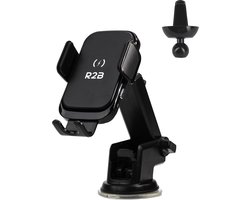 R2B Telefoonhouders Auto Zuignap met Draadloze Oplader - Raam/Dashboard/Ventilatie - Gsm Houder Auto - Autohouder - Telefoonhouder Auto - Mobiel Houder Auto - Telefoon Houder - Auto Telefoonhouder - Phone Holder Car