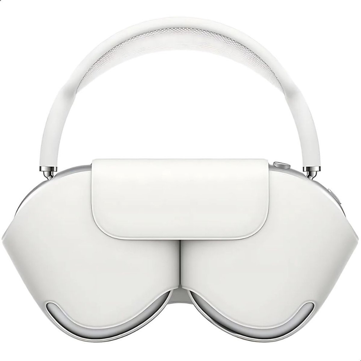 Ainy - Wit Case Accessoires - Koptelefoon hoes geschikt voor Apple Airpods Max | Zacht Polyester Siliconen Syntetisch Leer materiaal | Magneet sluitingen