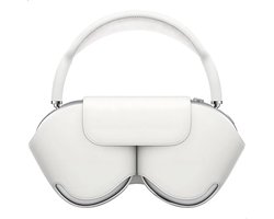 Ainy - Wit Case Accessoires - Koptelefoon hoes geschikt voor Apple Airpods Max | Zacht Polyester Siliconen Syntetisch Leer materiaal | Magneet sluitingen