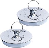3 Bouchons De Vidange Avec Chaînes Pour Évier/Baignoire | Acier Inoxydable Et Silicone