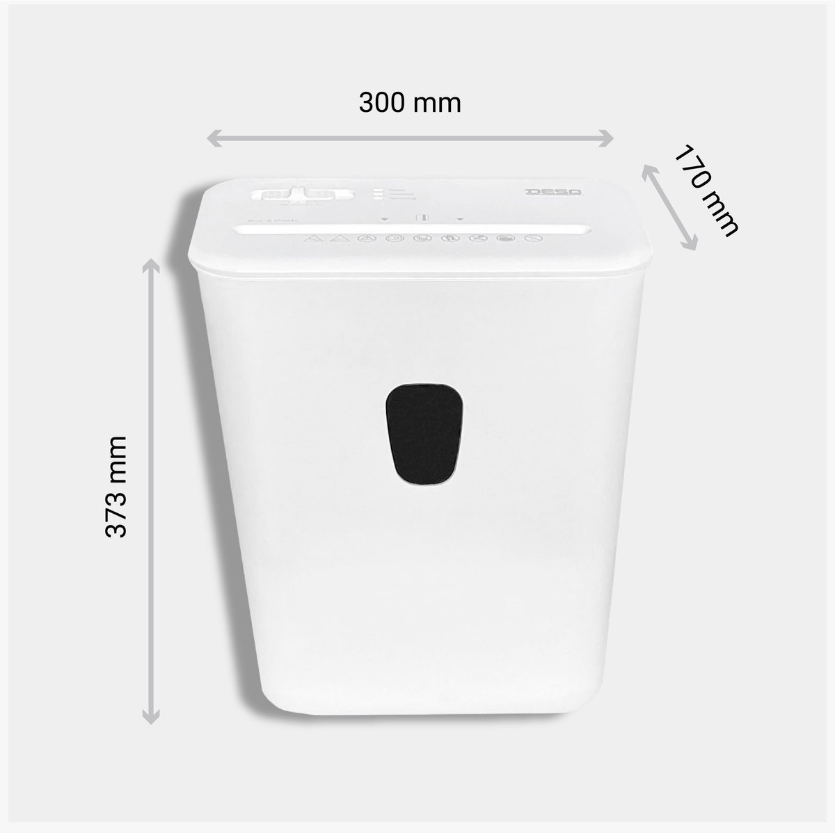 Papierversnipperaar P4 Cross Cut - 15 Liter - Stil 65db - Papiervernietiger 8 vel - Ook pasjes - Snipper model - AVG Proof - Dutch Design - Wit - DESQ® 20032 thumbnail 6