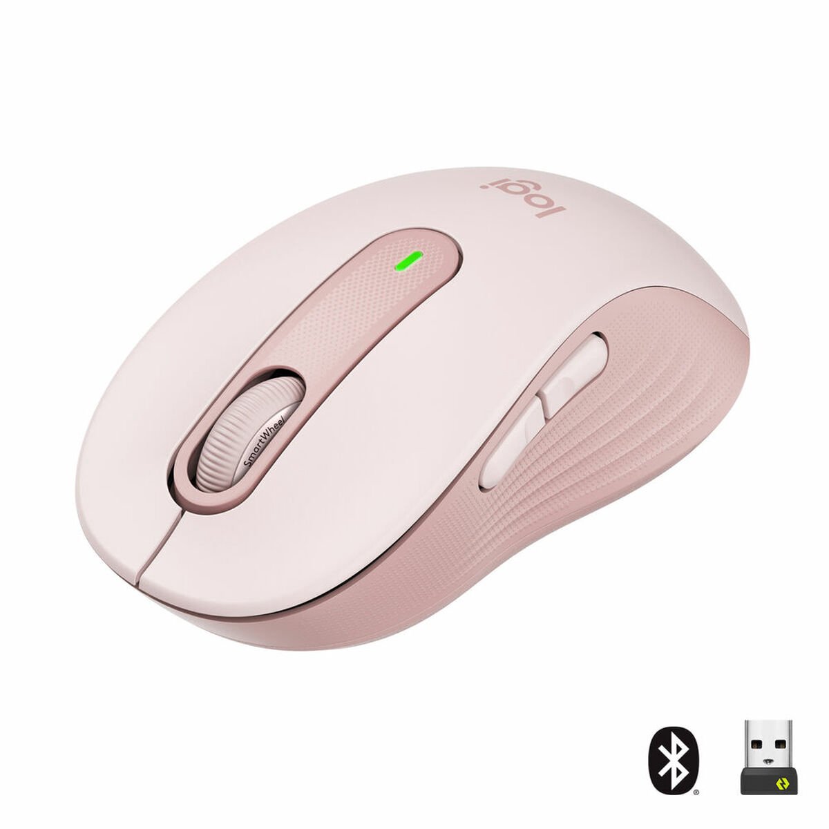 Logitech Signature M650 - Draadloze Muis - Bluetooth en USB Nano Ontvanger - Roze