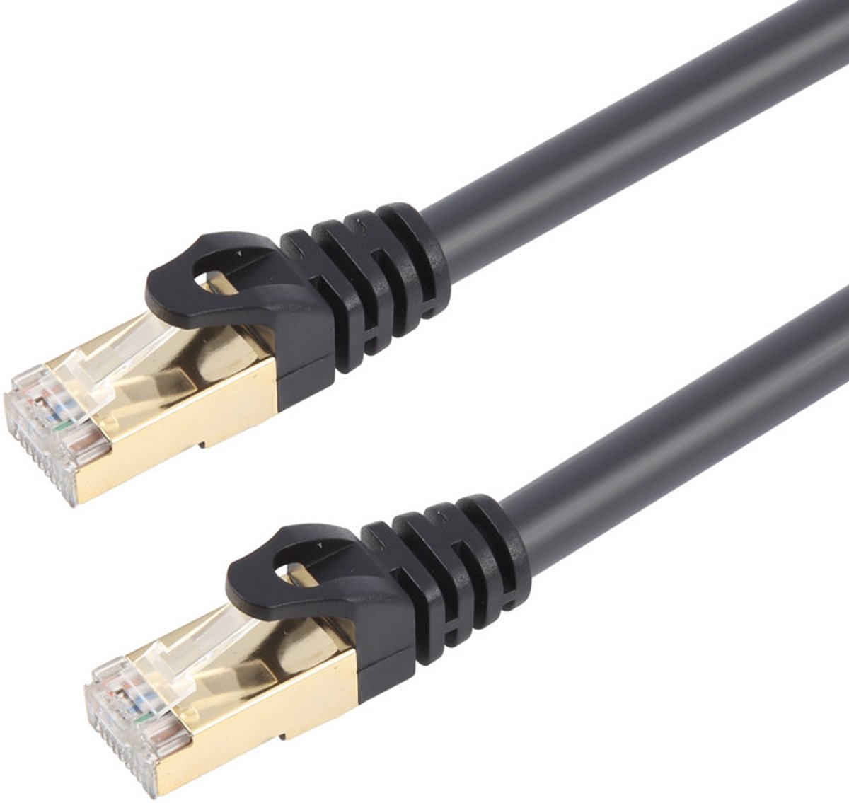 CAT 8 Ethernet adapter kabel - netwerkkabel internet - Gigabit - 40 Gbps - LAN Internetkabel - S/FTP afgeschermd - RJ45 CAT8 - 1 meter - zwart