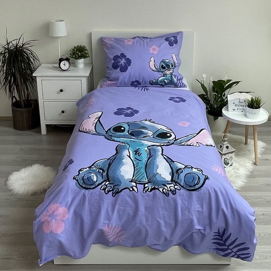Disney Lilo & Stitch Dekbedovertrek, Flower - Eenpersoons - 140 x 200 cm + 70 x 90 cm - Katoen van Disney — afbeelding 4