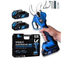 Elektrische Snoeischaar - 40mm Snijdiameter - Accu Snoeischaar - Takkenschaar & Heggenschaar - Incl. Opbergkoffer, Reserve messen en 2 Accu's