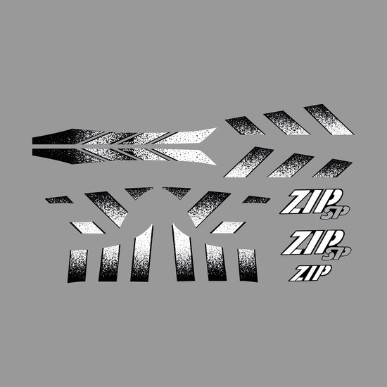 Stickerset Piaggio Zip SP H2O - Wit | bol