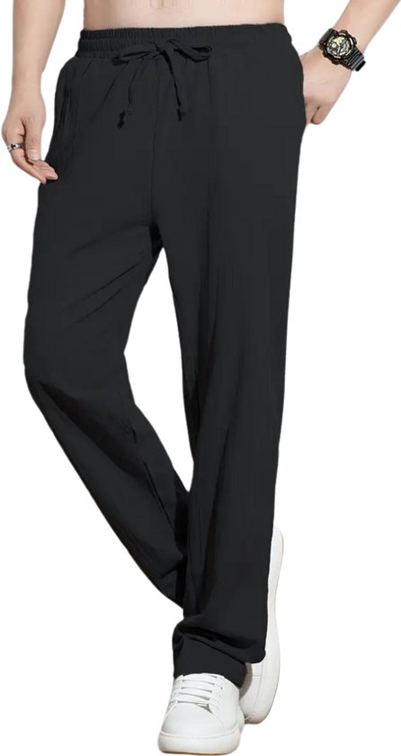 Linnen broek voor heren en zomer, yogabroek voor op het strand met