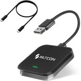 Siltcon® 2-in-1 Geschikt voor Carplay Dongle - Geschikt voor Android Auto Dongle - USB-A - USB-C - Zwart - 2025 model