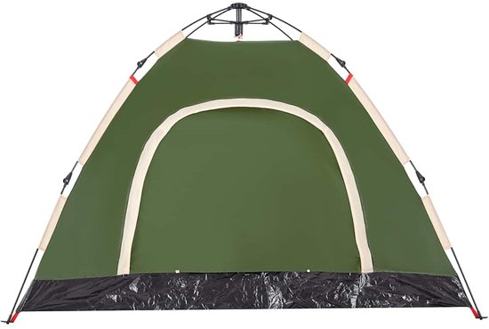 vidaXL - Tent - 3-persoons - snelontgrendeling - groen van Vidaxl — afbeelding 4