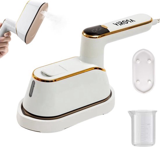 Virosa Reisstrijkijzer - Inklapbaar - met Stoom - Mini Strijkijzer - Stoomstrijkijzer - Strijkijzer - Handstomer - Kleding Stomer - Handstomer Kleding - Stoomapparaat Kleding - 110ml Watertank
