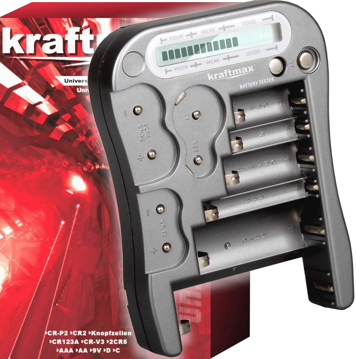 Universele Batterij- en Accutester met LCD-Display - Nieuwe Versie