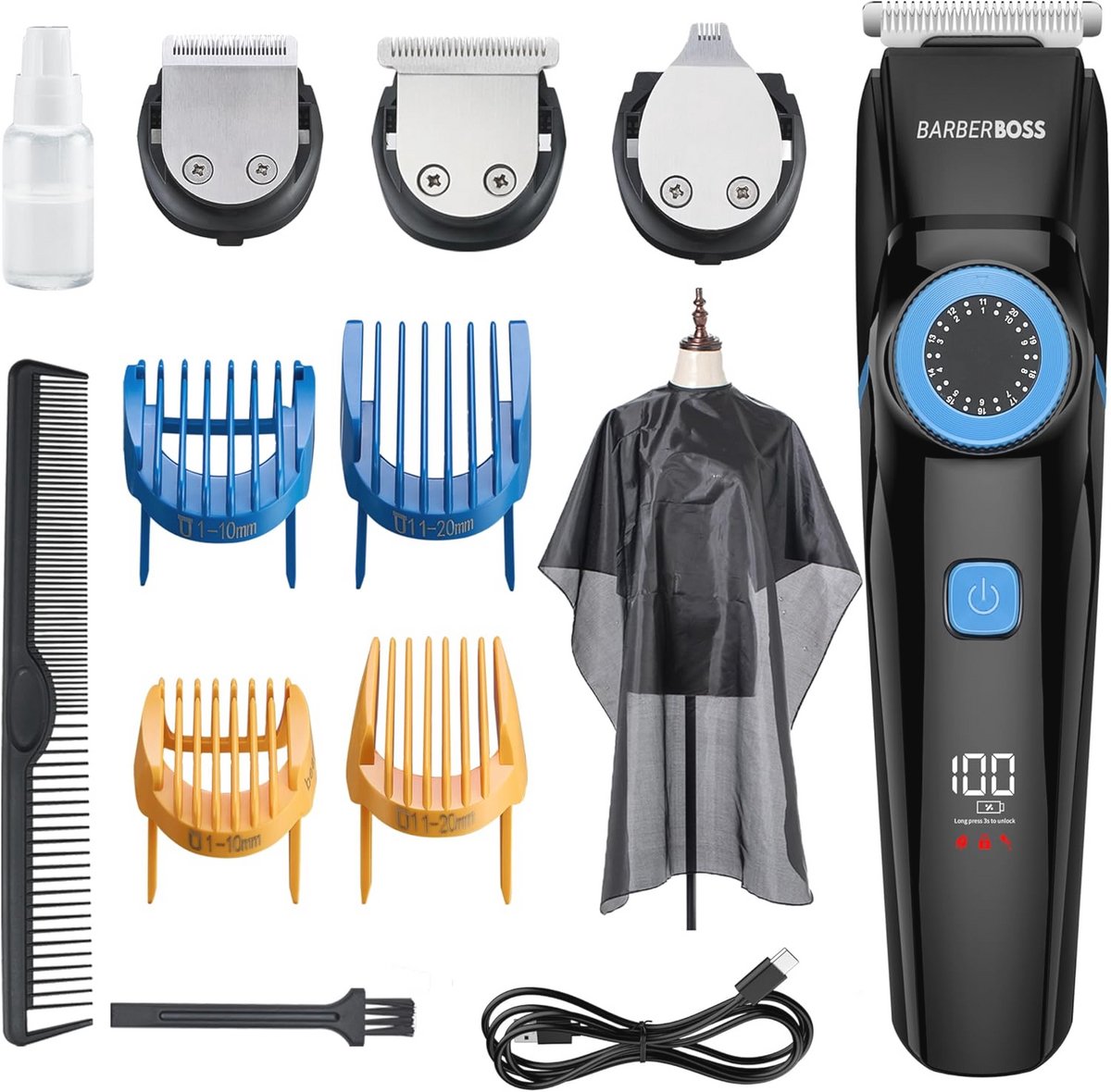 Professionele 3-in-1 Haar- en Baardtrimmer met USB Oplaadbaar en Waterdichte Functionaliteit