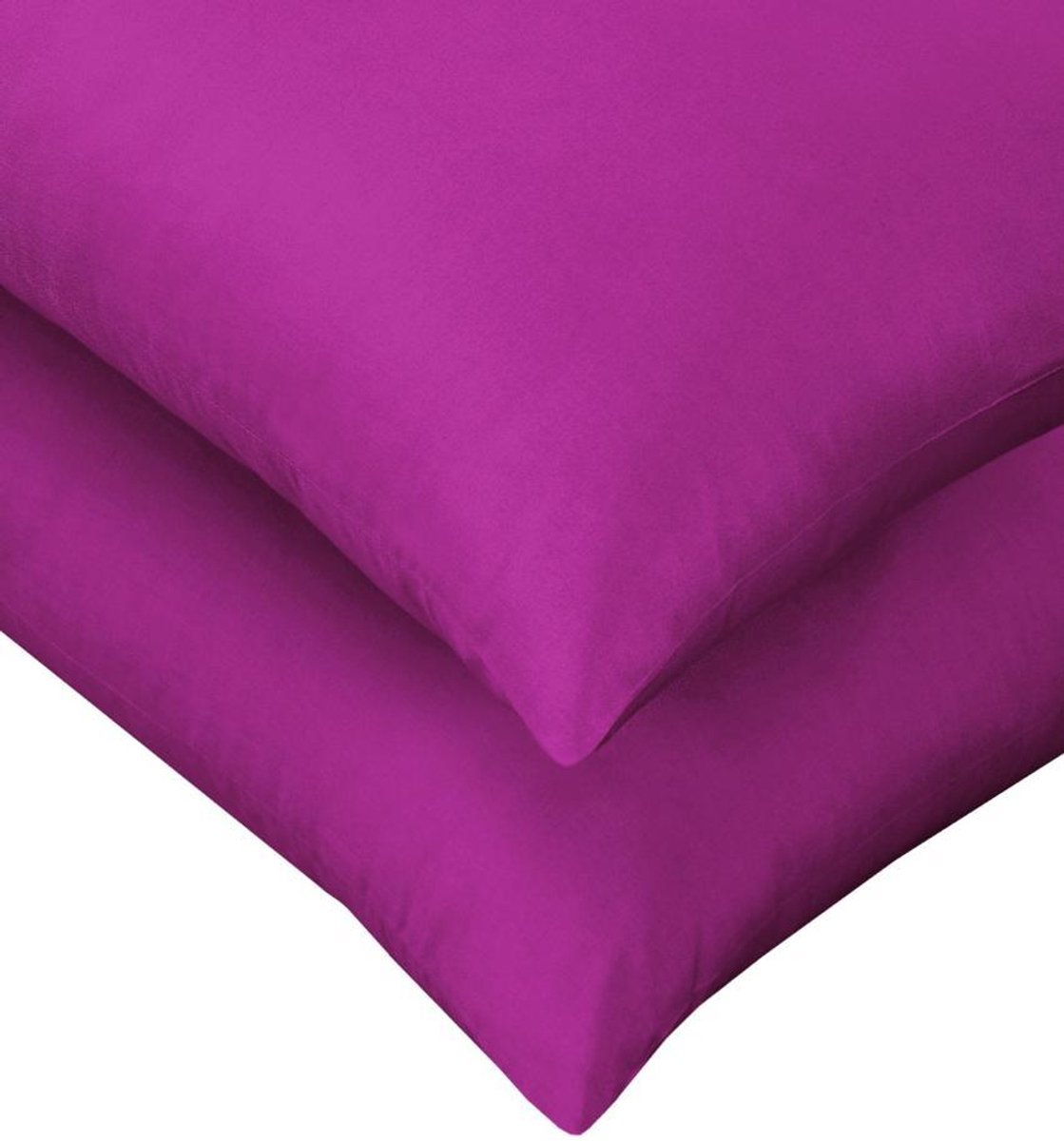 SweetSleeping Kussenslopen Set van 2x stuks - 60 x 70cm - Paars - 100% Katoen - Antiallergisch - Ademend - Kussensloop