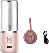 COCHO® Blender To Go - Smoothie Maker - Roze - Oplaadbare Mini Blender - Smoothies & Shakes - Draadloos & Draagbaar - Fruit Mixer - USB Oplaadbaar - 400ML