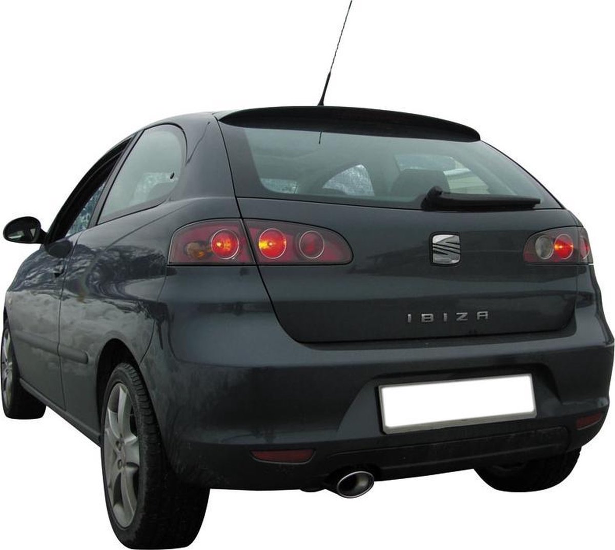 InoXcar 100% RVS Sportuitlaat passend voor Seat Ibiza 6L 1.4 TDi (75pk) 2002- 120x80mm