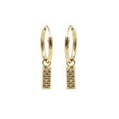 Karma-Oorring-Symbool-Zirkonia-Rectangle-Goud-M2637