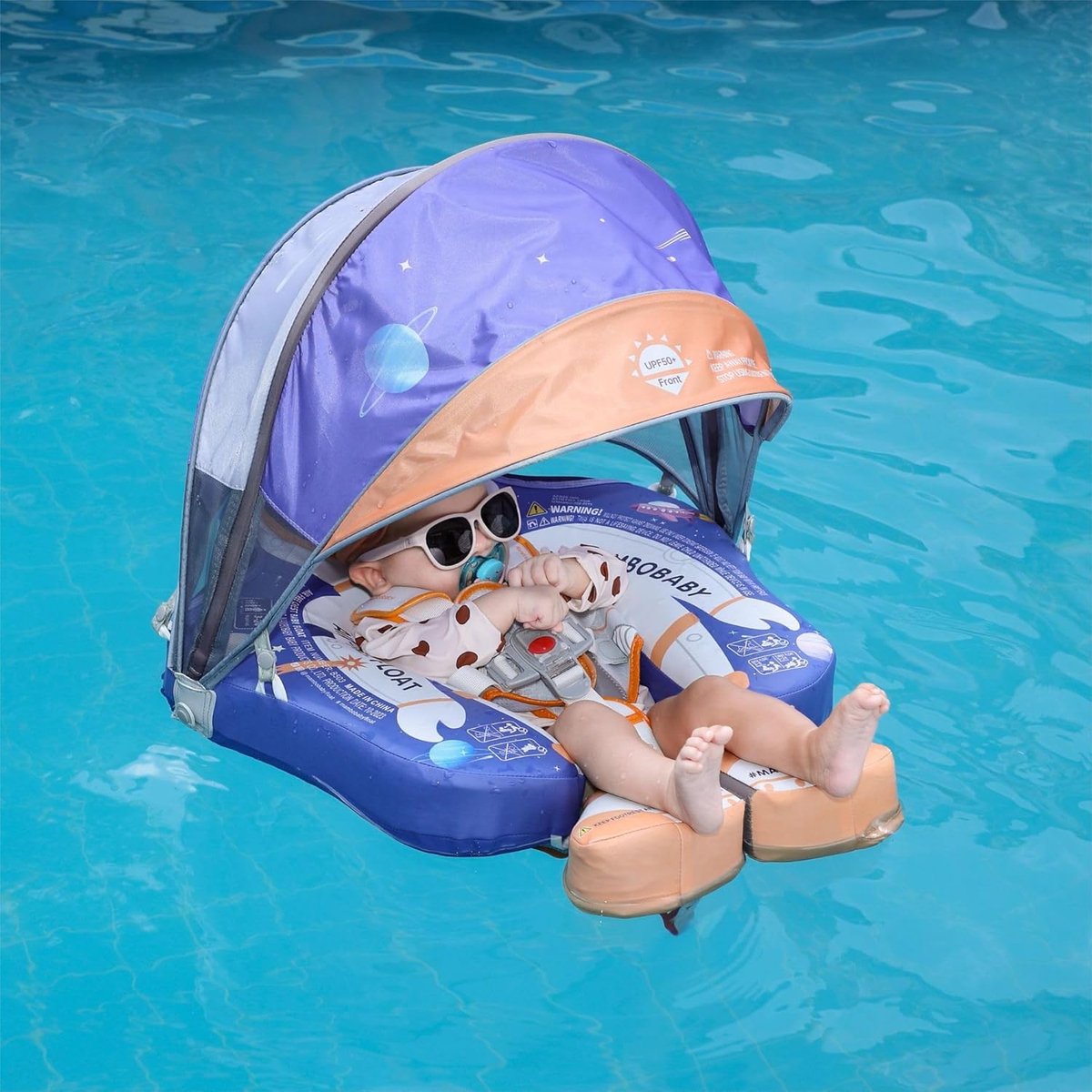 Bouee Bebe De Piscine Avec Auvent Ajouter La Queue, Bouee Bebe Avec