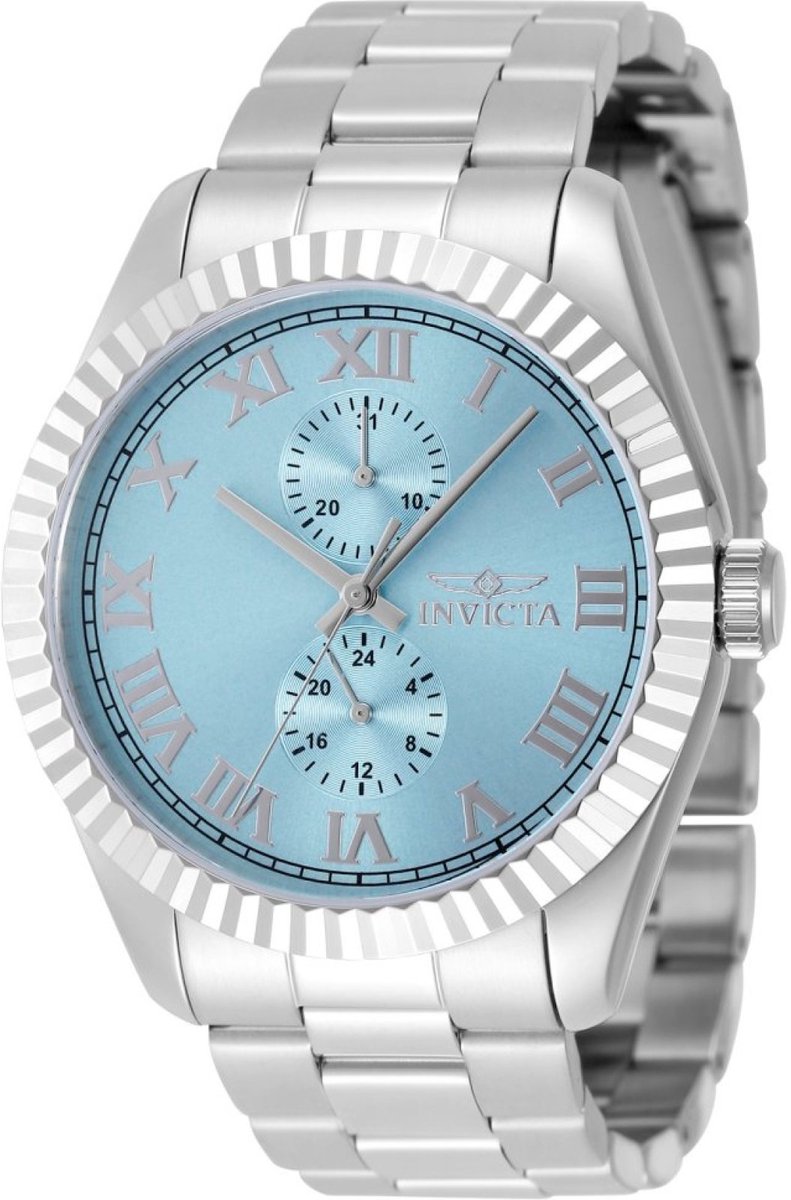 Invicta Specialty 48903 Heren Horloge - Waterdicht - Analoog - Quartz Uurwerk - Roestvrij Staal met blauwe Wijzerplaat - 43mm