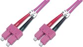 Digitus SC/SC OM4 2m 2m 2x SC 2x SC Zwart, Paars, Rood Glasvezel kabel