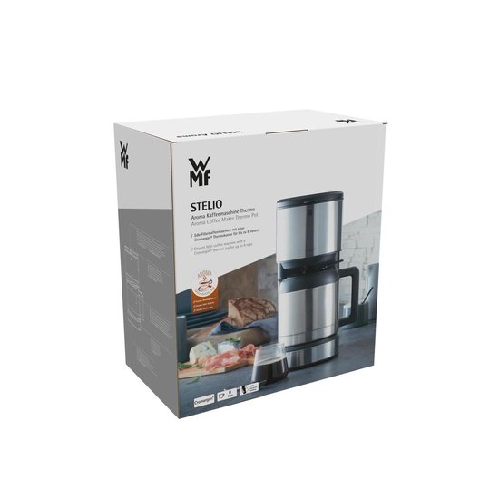 WMF Stelio - Filter Koffiezetapparaat - Thermoskan - 8 Koppen - Roestvrij Staal - Warmhoudfunctie