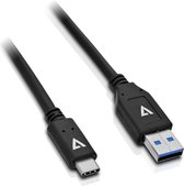 V7 V7U2C-1M-BLK-1E USB-kabel USB 2.0 USB A USB C Zwart