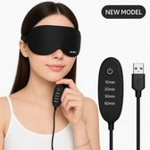 Verwarmd USB-elektrisch Oogmasker met Slimme Temperatuurregeling en Timer - Stoomkatoenen Masker voor Droge Ogen en Blefaritis