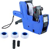 Prijslabelmaker met 8 cijfers - Herbruikbaar - Inclusief 3 rollen labelpapier & 3 inktwielen - Voor kantoor en winkel