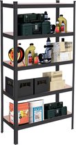 Springos Opbergrek | Stellingkast | Stellingkast Metaal | 675 KG | Zwart | 150 x 75 x 30 cm