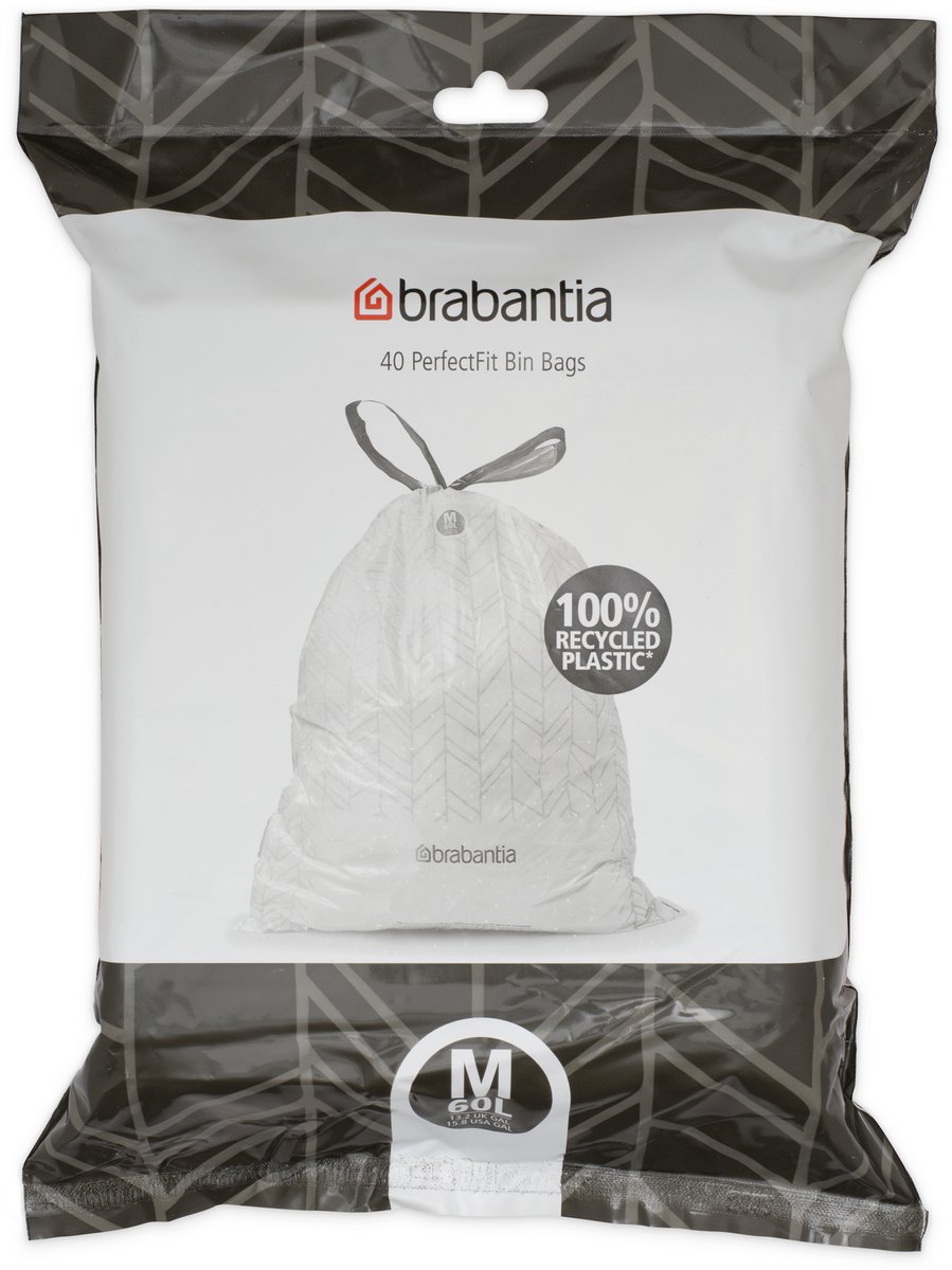 Goedkoopste Brabantia PerfectFit Vuilniszakken - 60 l - Code M - 40 stuks
