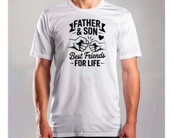 Father & Son Best Friends For Life - T Shirt - BestDadEver - DadLife - SuperDad - DadJokes - BestePapa - PapaLeven - SuperPapa - PapaGrapjes