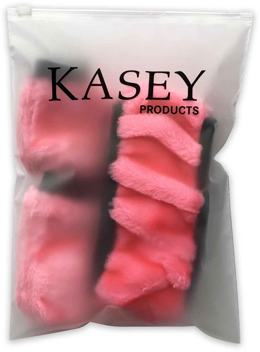 Stuurhoes Auto Set - Zacht Pluche - Fel Roze - Universeel - Kasey Products – foto 4