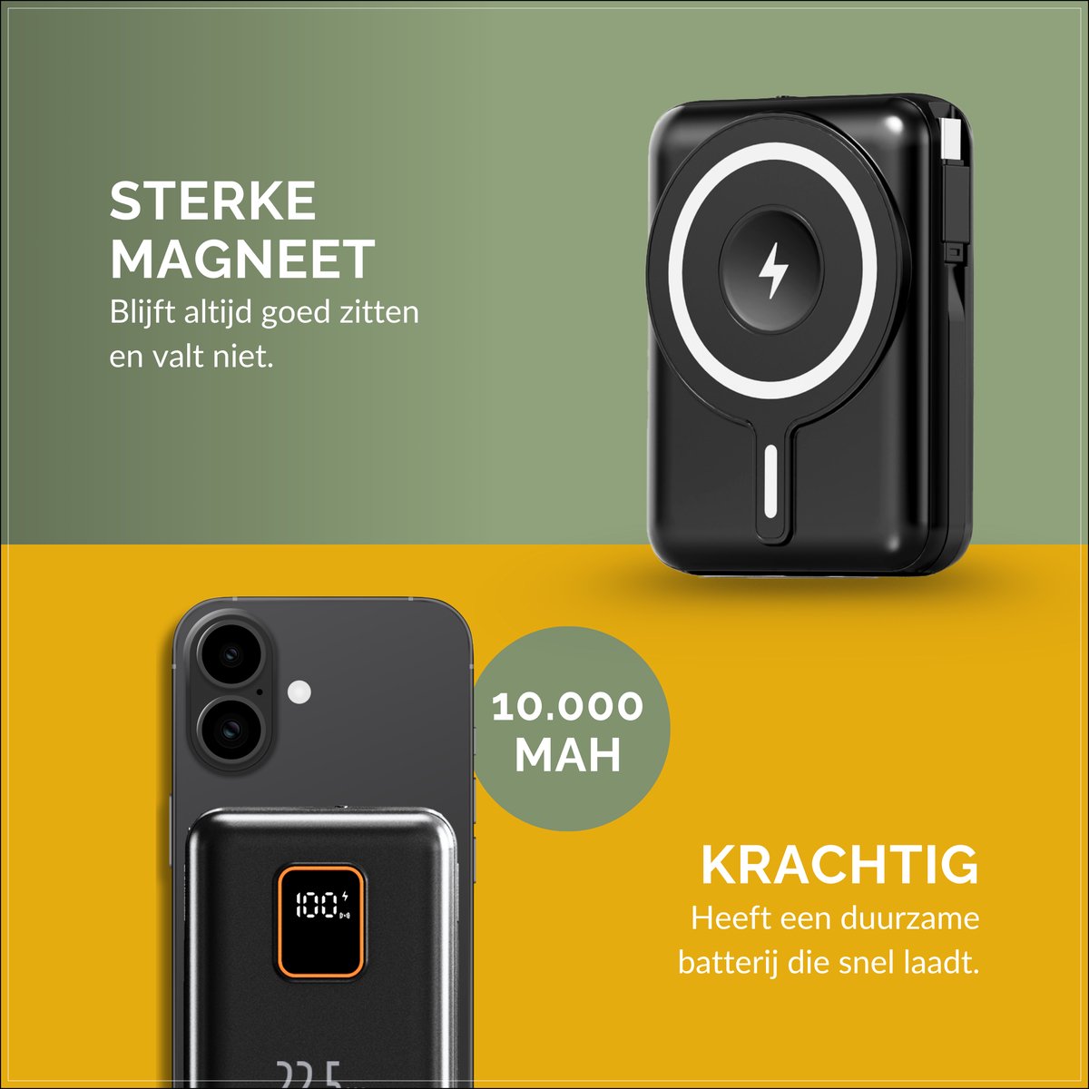 Simpsune Powerbank 10000mAh met MagSafe en Snellader - afbeelding 2