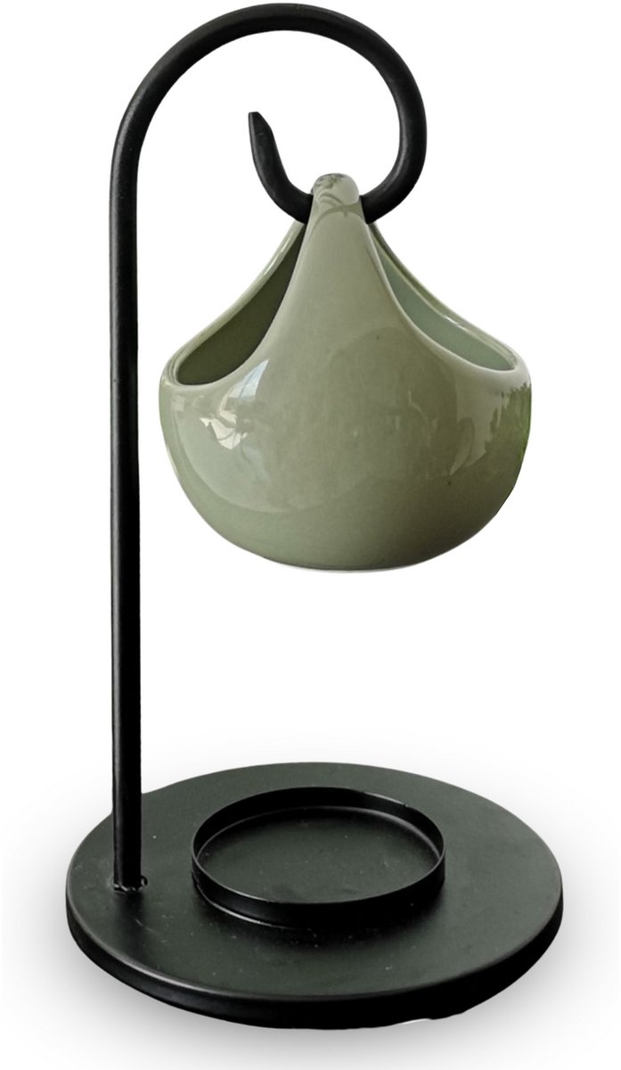 Geurbrander - Oliebrander - Aroma brander - Seis - groen - keramiek