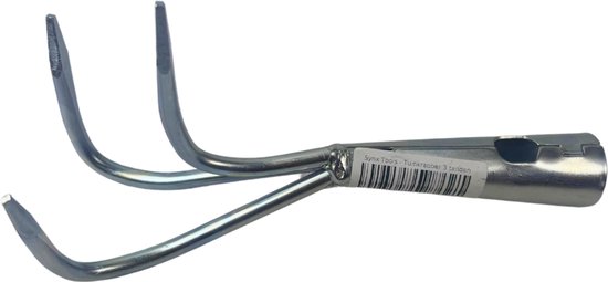 Synx Tools - Tuinkrabber 3 tanden - Verzinkt - Onkruidverwijderaar / Onkruidbestrijding - Zonder Steel van Synx Tools — afbeelding 2