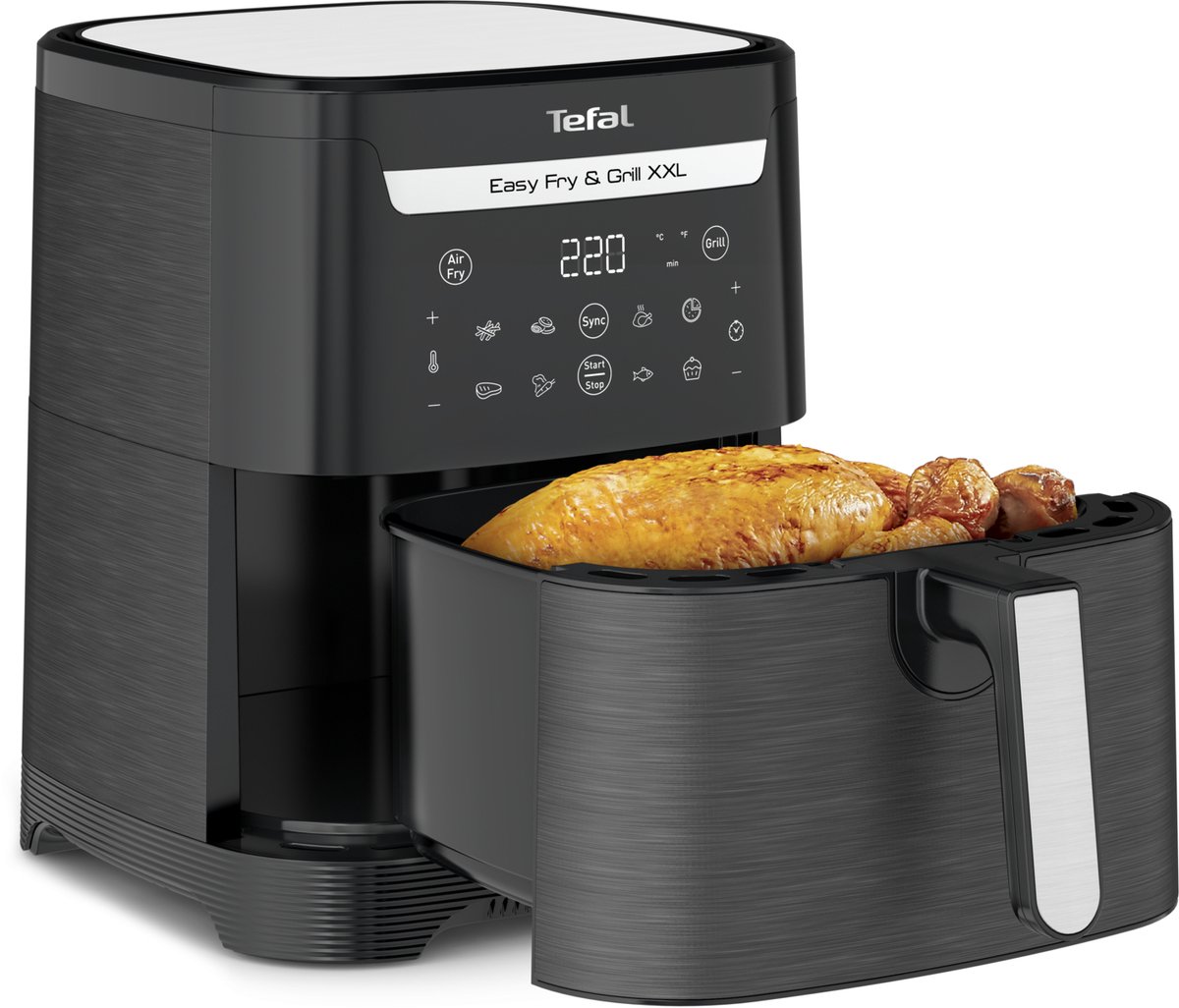 Afbeelding 3 van Tefal Easy Fry & Grill XXL EY8018 - Airfryer - 6.5L - Grillfunctie - Voor 6 Personen - Zwart