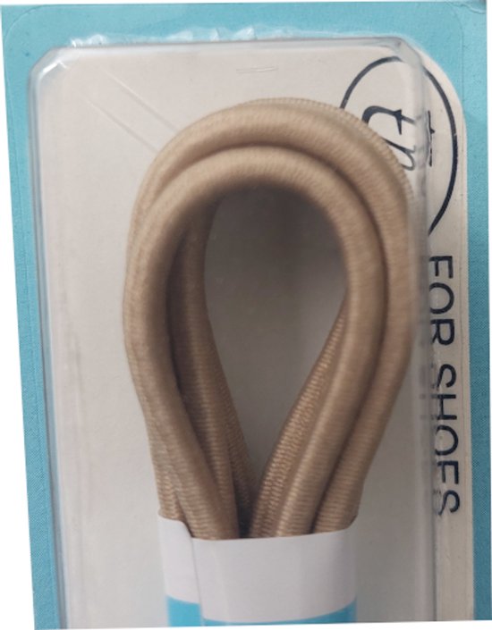 Lacet élastique Cordial - Beige - Rond - Longueur 75 cm - Épaisseur 2,5 mm - Lacet de chaussure