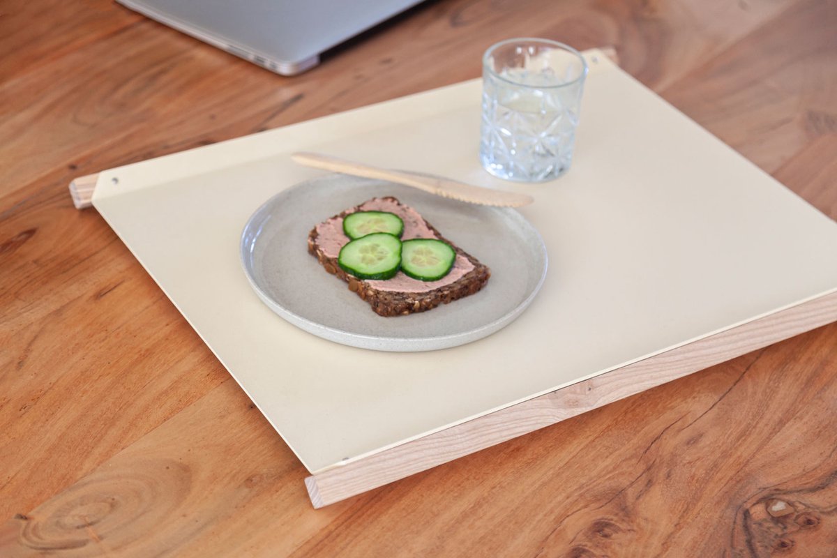 Angled Tray L geel | aluminium design dienblad en organizer