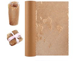 Noppenfolie - Bubble Wrap Rol - Luchtkussenfolie - Papieren Bubbelrol - Bubbeltjes Wrap - Verpakkingsmaterialen - Bubbeltjesplastic - Rekbaar - Bescherm Uw Spullen - Voor Inpakken, Verhuizen En Opslag - Breekbare Spullen Te Verpakken - 30cm X 30m