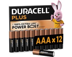 Duracell Plus AAA - alkaline batterijen - 1,5V, LR03 - 12 stuks