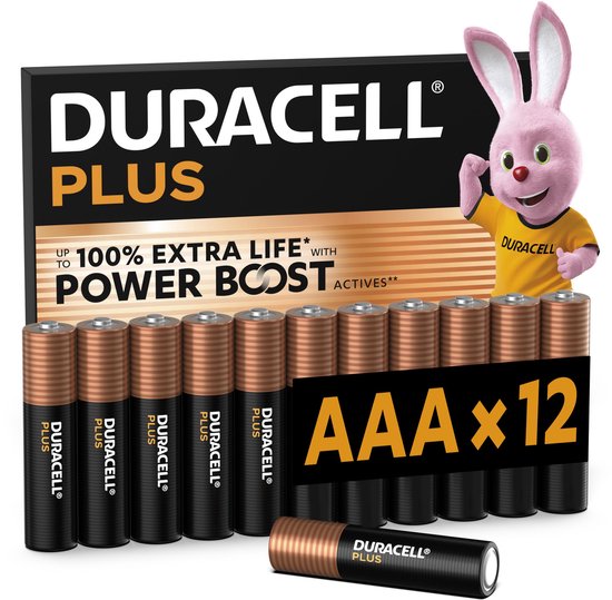 Duracell Plus AAA - alkaline batterijen - 1,5V, LR03 - 12 stuks