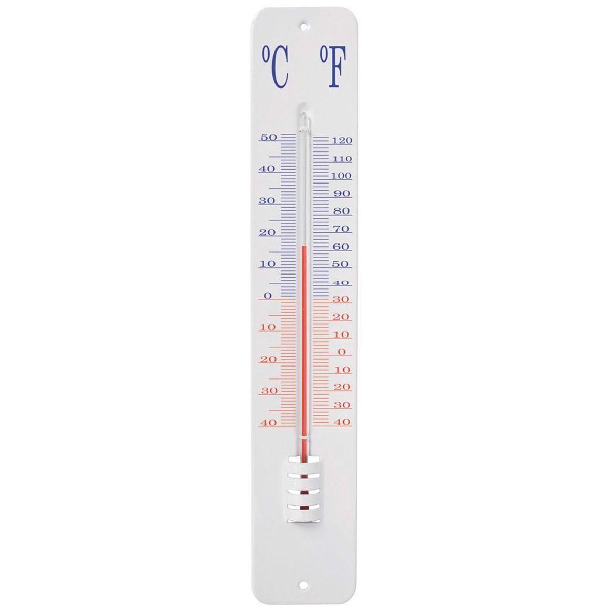 Thermometer op wandplaat klein