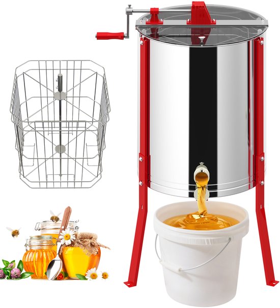NAIZY Honing Extractor Handmatige 4 Frames RVS Tangentiële Extractor ...